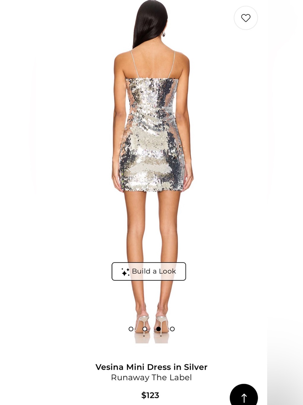 Runaway the Label Vesina Silver Sequin Mini Dress size S - Picture 2 of 9